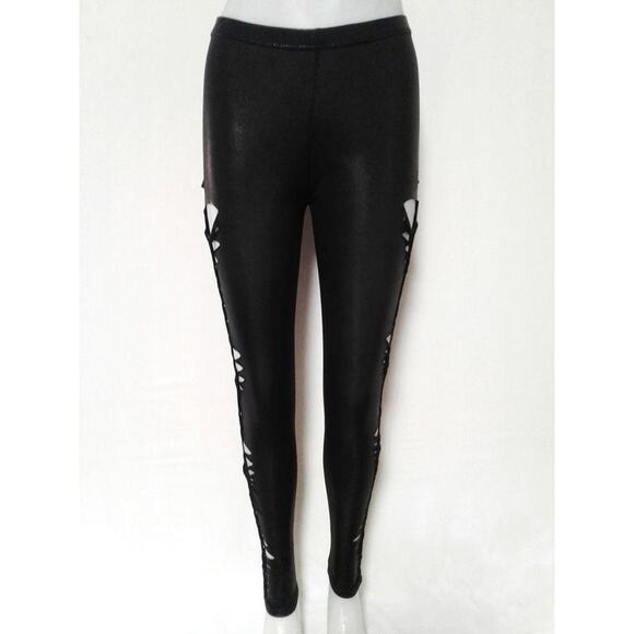 ROCKSTAR - MEDIUM/LARGE - Junior/Women's Super Sexy Cut and Weaved leggings - Picture 3 of 8